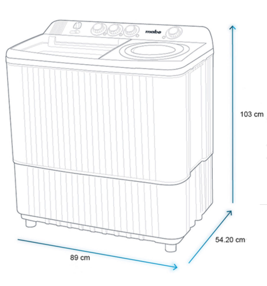 Lavadora/Exprimidor Mabe 18Kg LMDX8124HBAB0