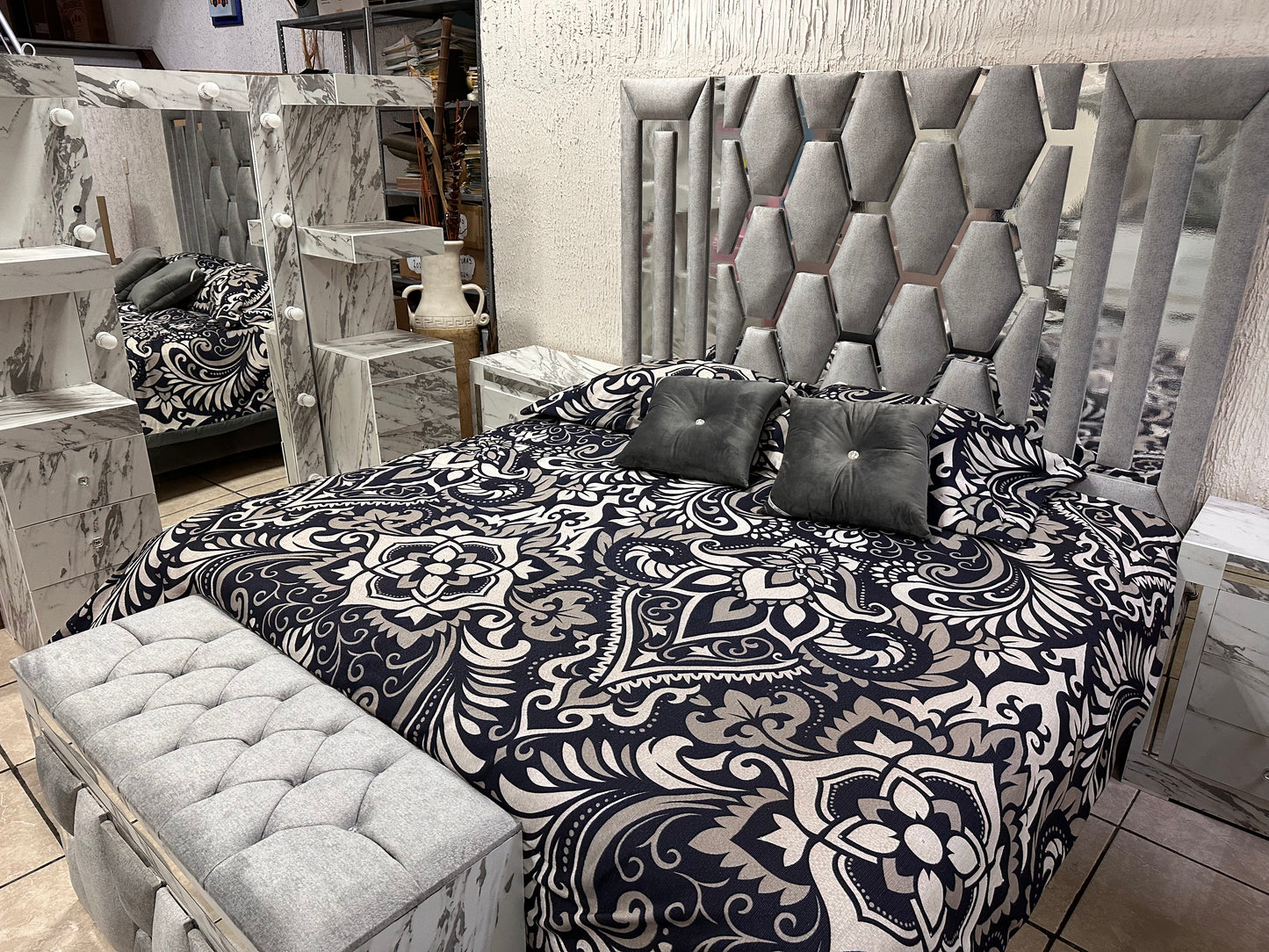 Recámara King Size Dubai Gris