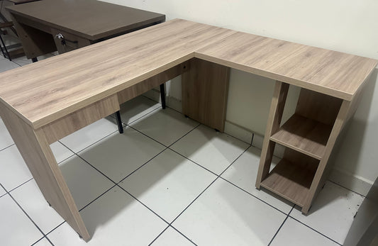 Escritorio en L 1 cajón Roble Santana