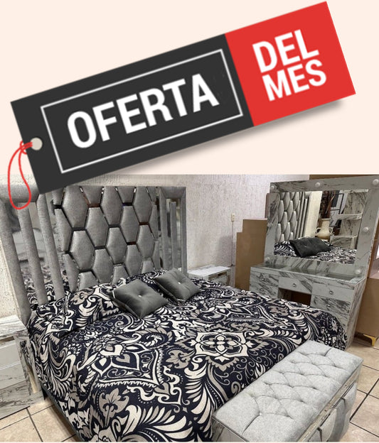 Recámara King Size Dubai Gris
