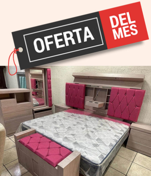 Recámara King Size Andromeda Rosa