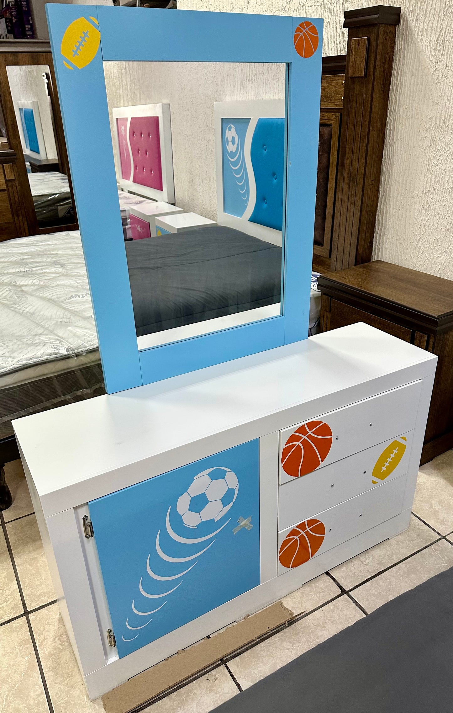 Recámara infantil Matrimonial Azul