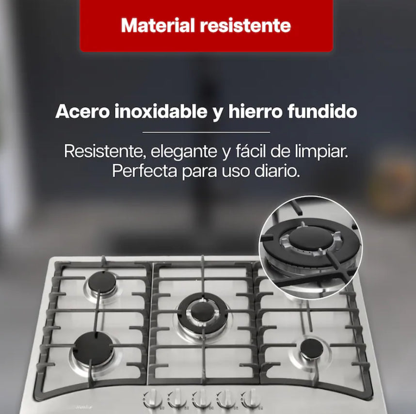 Parrilla Maxims 5Q acero inoxidable