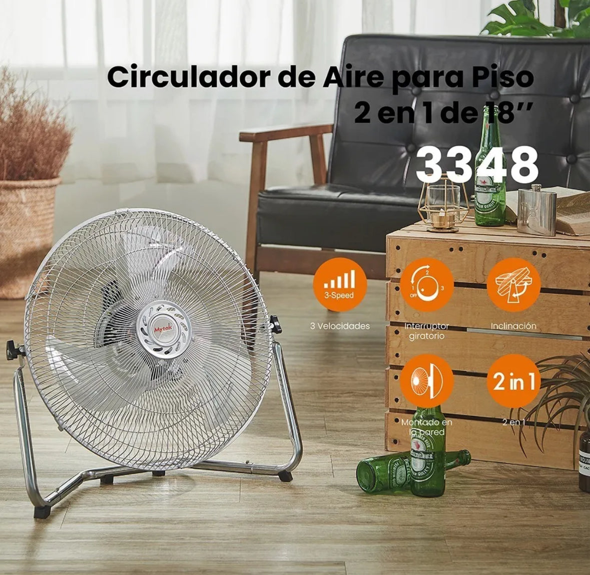 Ventilador Mytek de Piso 3348