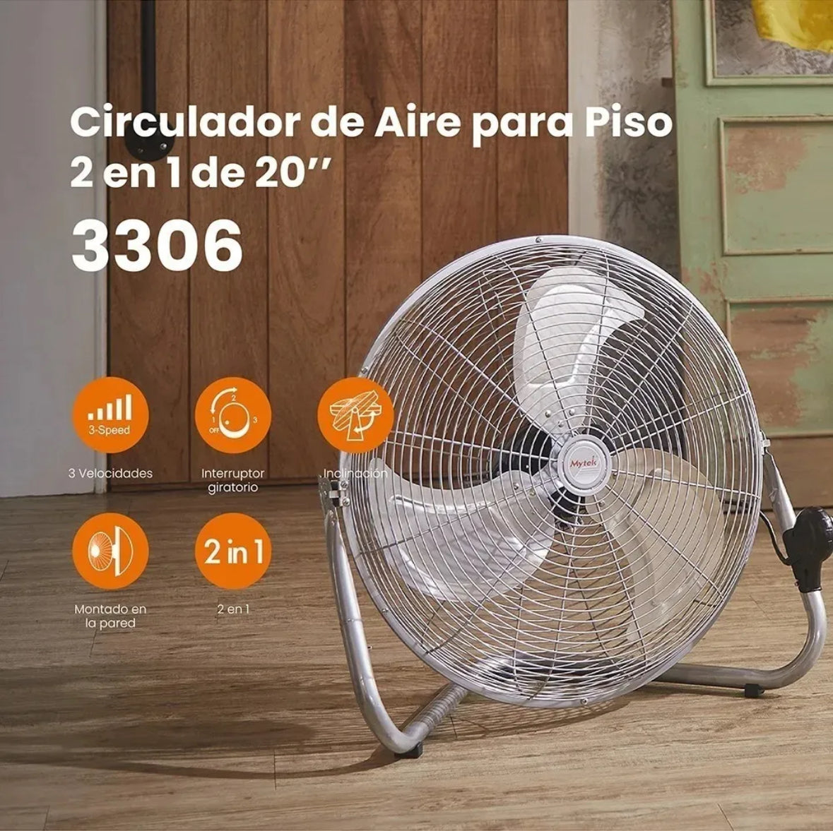 Ventilador Mytek de Piso 3306