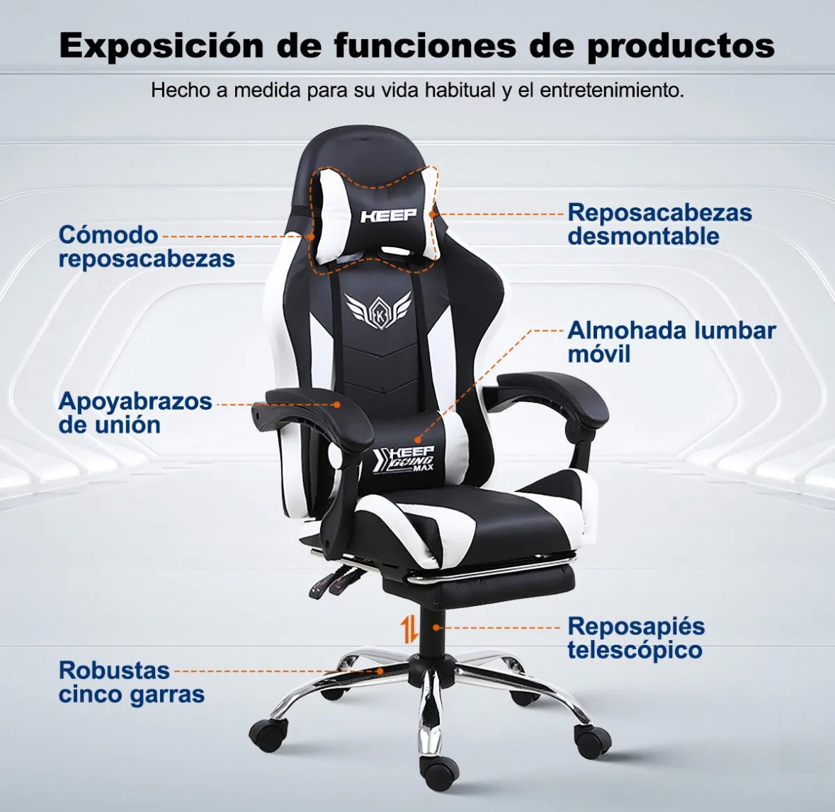 Silla Gamer Reclinable
