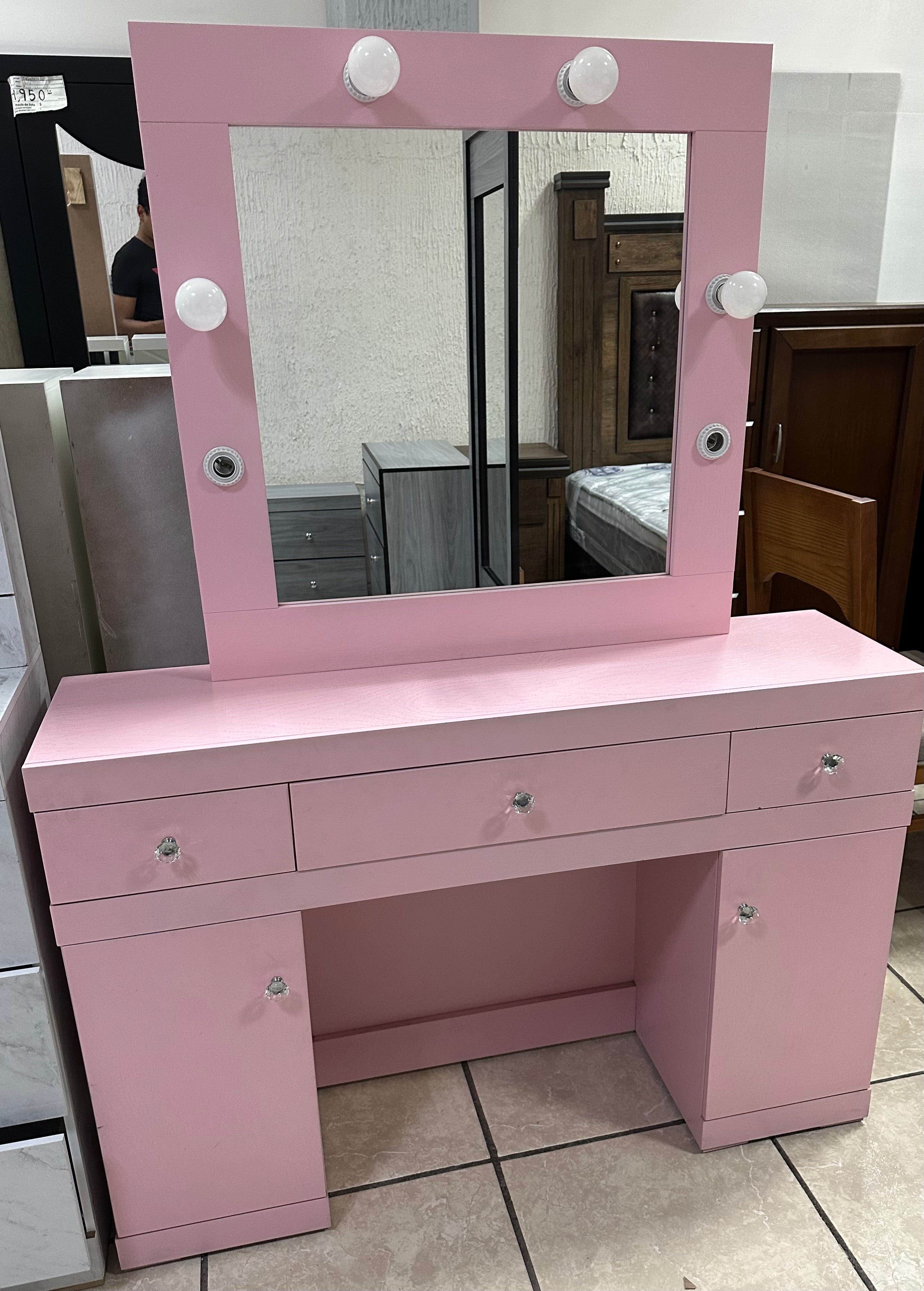 Tocador Vanity Rosa – El bodegon del mueble