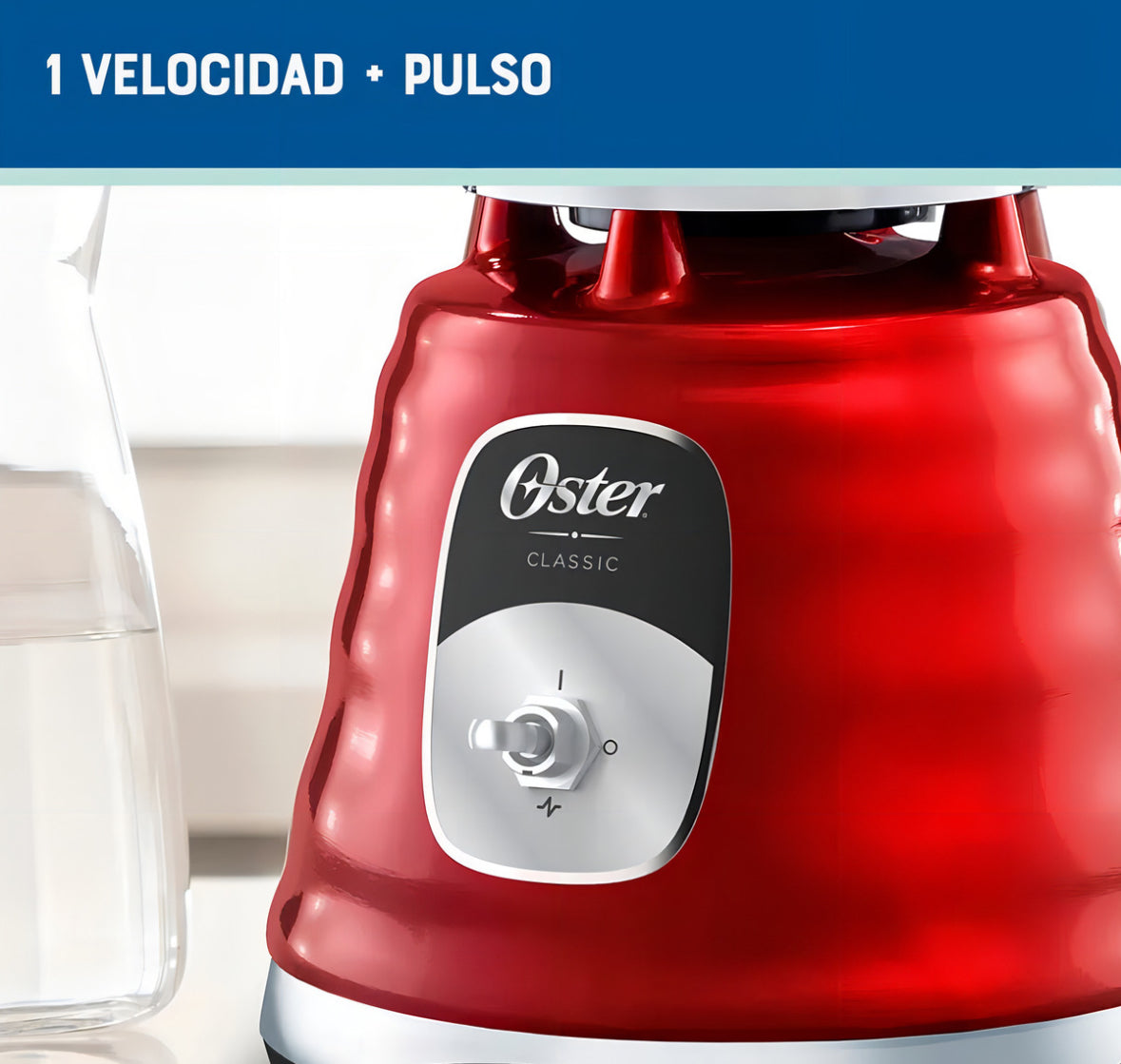 Licuadora Oster 1 velocidad roja BLST4126-013