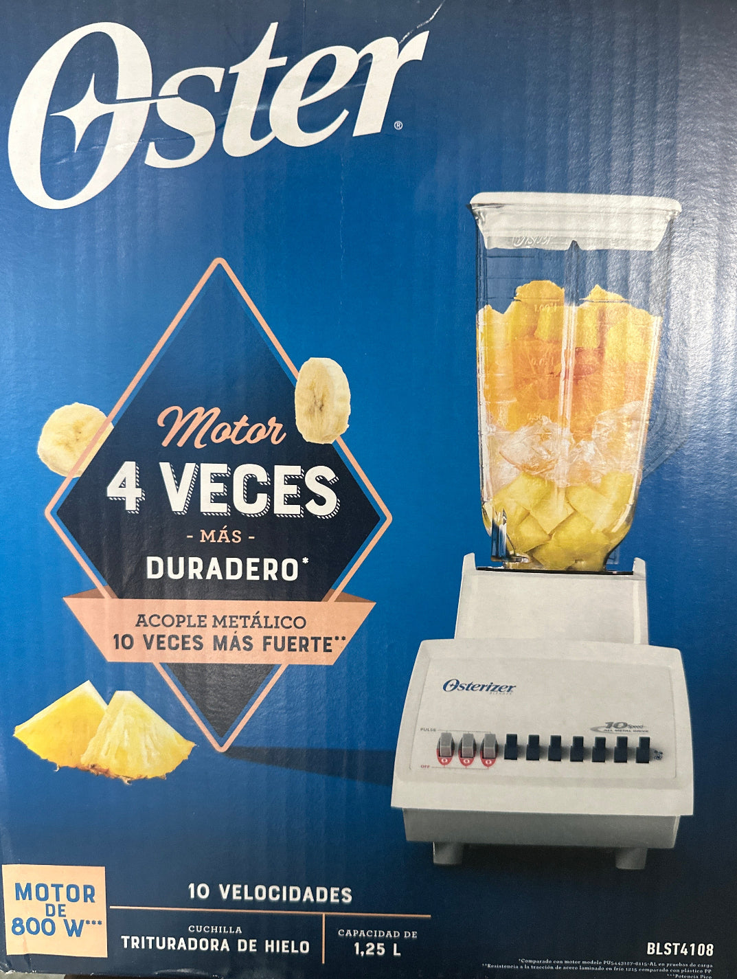 Licuadora Oster Blanca de 10 velocidades BLST-4108