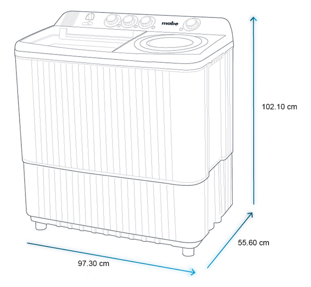 Lavadora/Exprimidora Mabe 22Kg LMDX2224HBABO