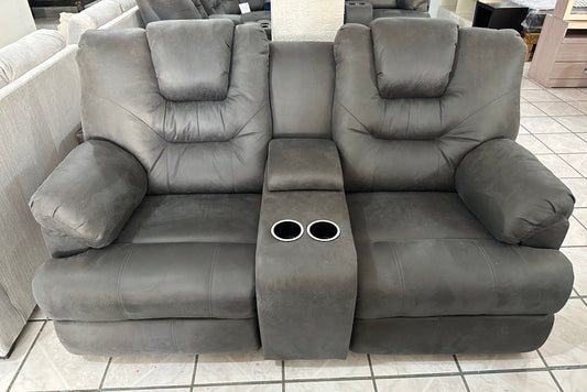 Sillón doble Reclinable Gris