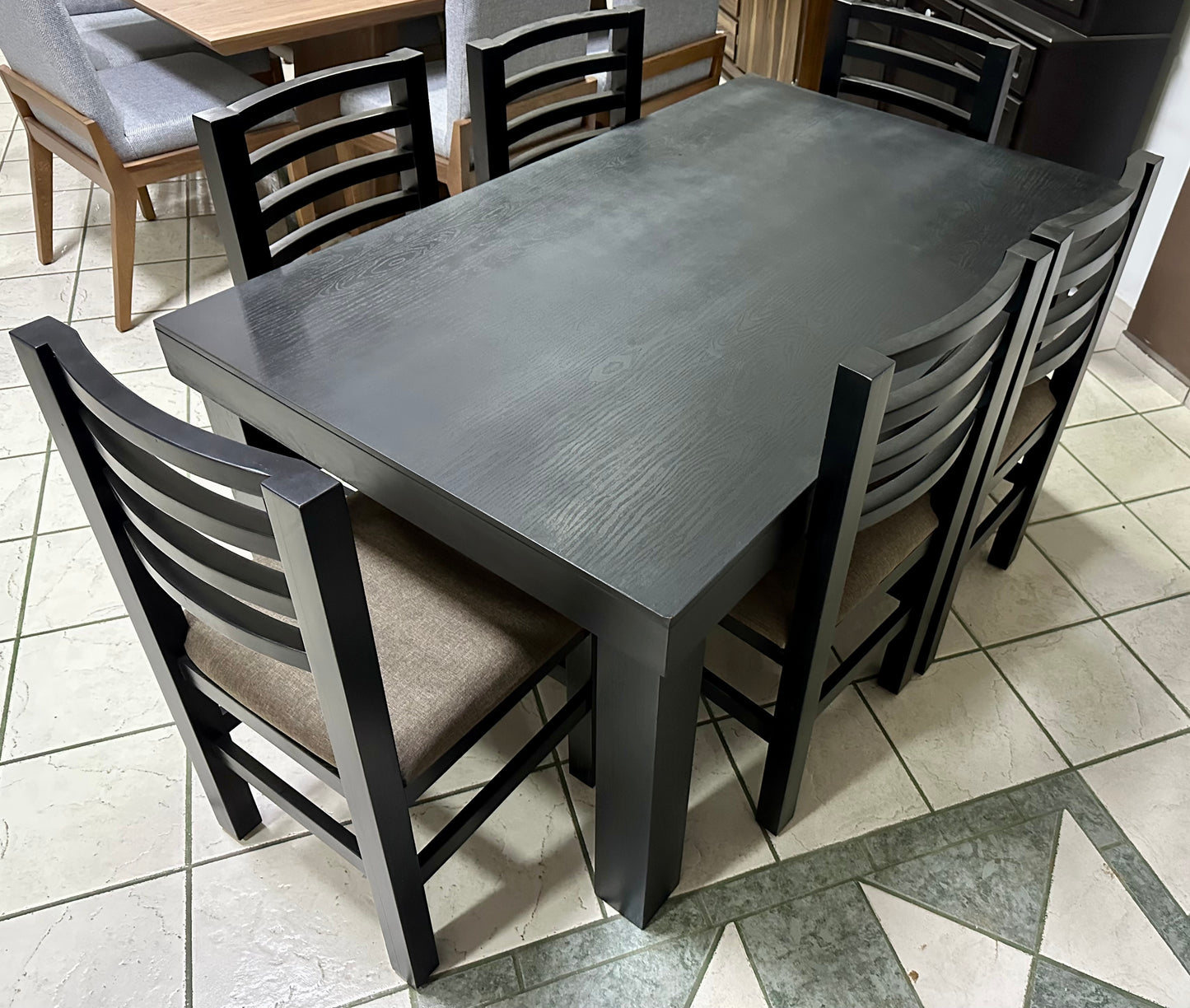 Comedor Fili 6 sillas negro