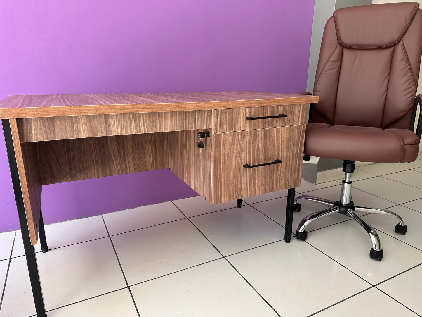 Escritorio secretarial Nogal