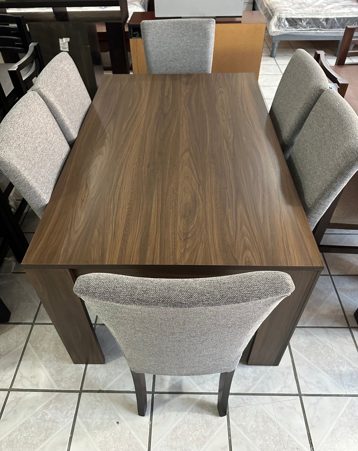 Comedor Malibú 6 sillas gris