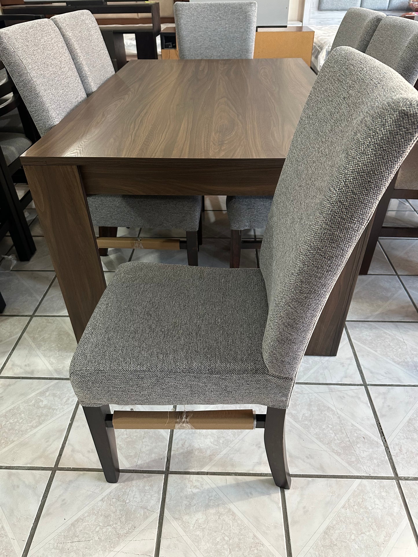 Comedor Malibú 6 sillas gris